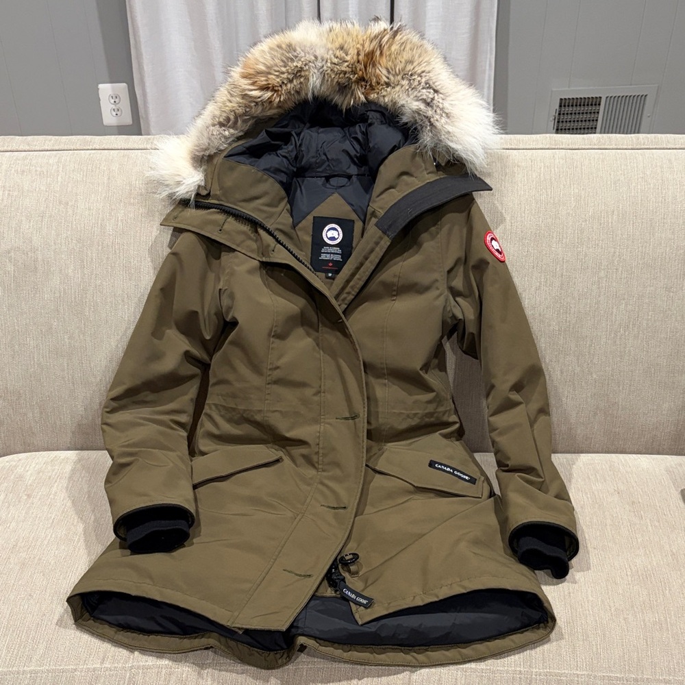 Canada Goose Khaki Olive Long Hooded Parka